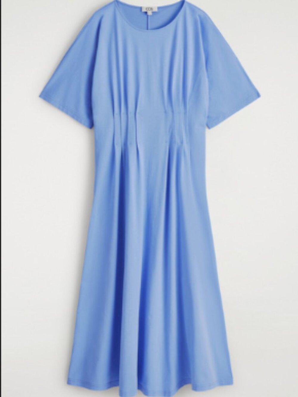 COS Pintucked Midi Dress - Light Blue